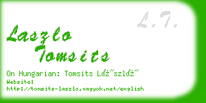 laszlo tomsits business card